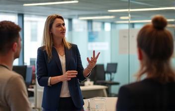 Ironbridge leading a workplace wellness seminar for Manchester company